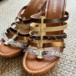 Size 10 strappy wedges lane Bryant